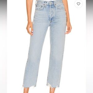 AGOLDE 90’s Crop in Nerve - Light Blue Straight Jeans